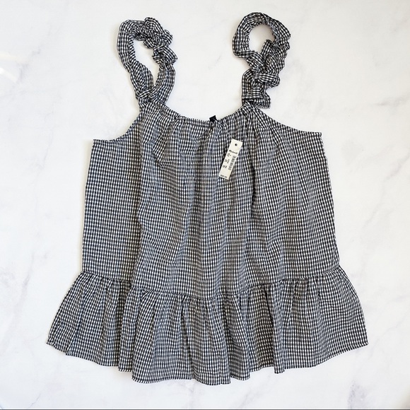 madewell ruffle strap cami top